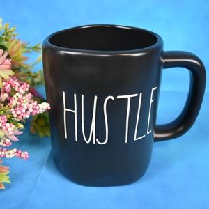 Rae Dunn Black "HUSTLE" Mug